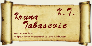 Kruna Tabašević vizit kartica